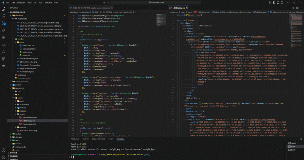 Web development software development screenshot