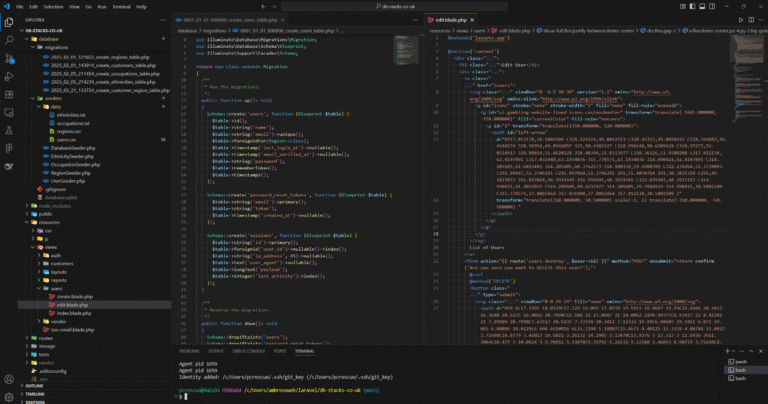 Web development software development screenshot